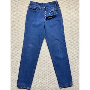 Vintage Levis 501 Mom Jeans Fits Womens 28x31 Blue High Rise Button Fly Made USA
